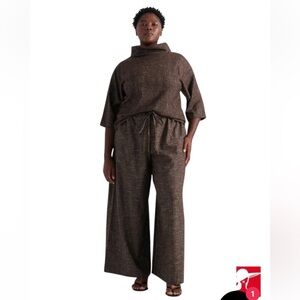 PARI PASSU TWEED WOOL BLEND MATCHING SET PANTS AND KATY TOP 2X TALL